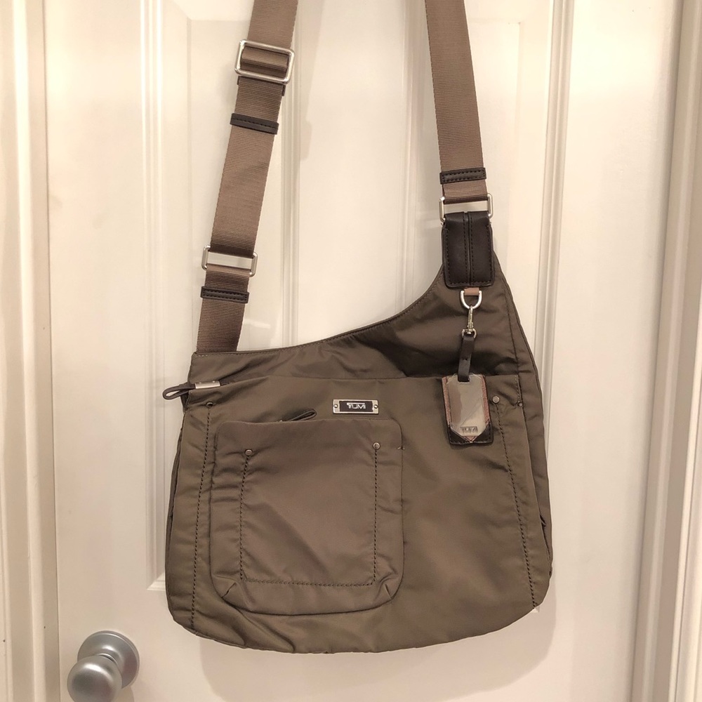 Tumi crossbody bag - mink color